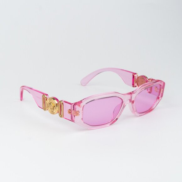 Versace KIDS Sunglasses Transparent Pink Fuchsia Rectangle VK4429U 5370/5 - Picture 4 of 9